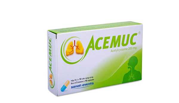 Thuốc ho Acemuc trị ho do một số bệnh lý về đường hô hấp gây ra.