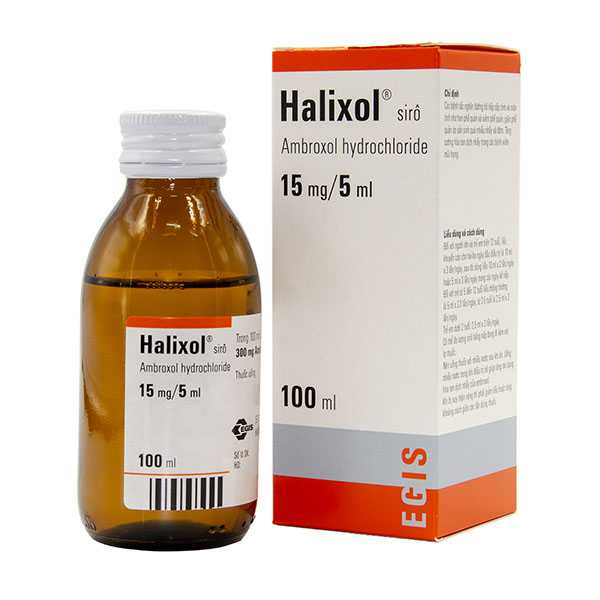 Thuốc Halixol với hoạt chất chính là Ambroxol hydrochloride có tác dụng long đờm, tiêu hủy chất nhầy.