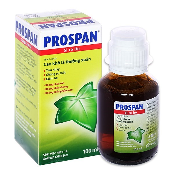 Prospan siro ho cho bé viêm phế quản